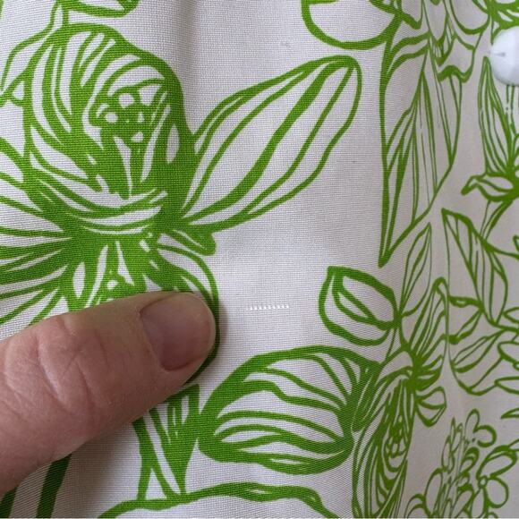 Lilly Pulitzer Newbury Draw the Line Green Floral Beaded Tunic Top 4 - Picture 10 of 10